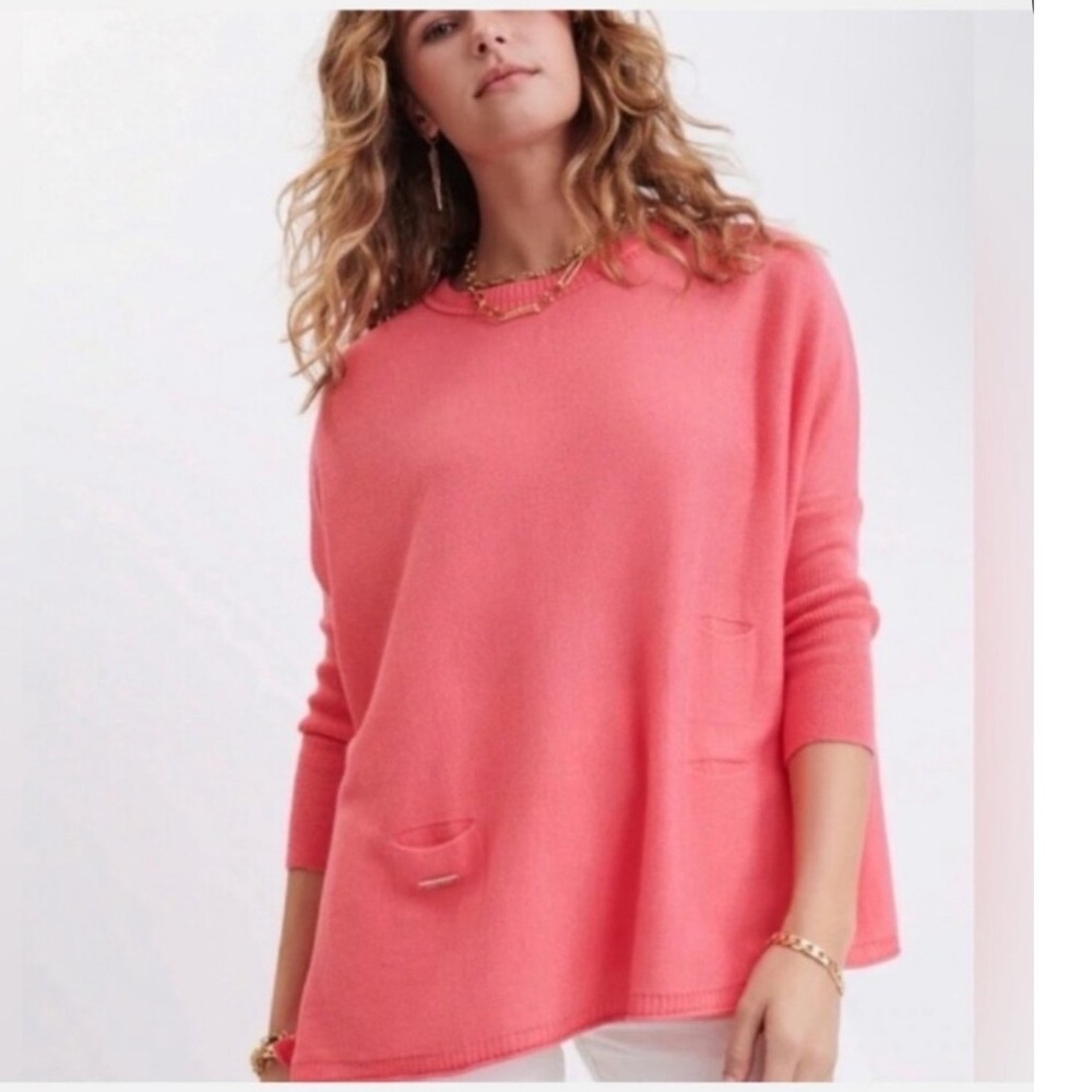 Mersea NEW Catalina Traveler Knit Sweater In Coral Peach OS